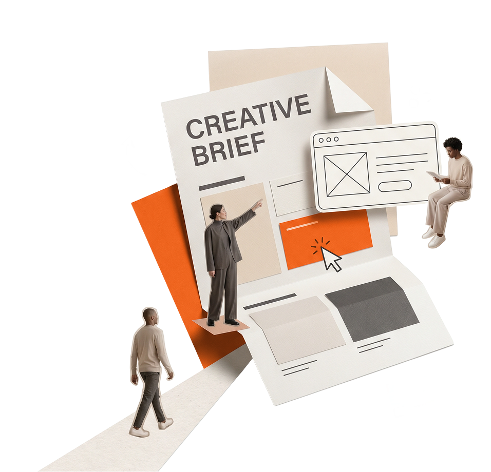 A creative brief moving through the Doodl Space platform