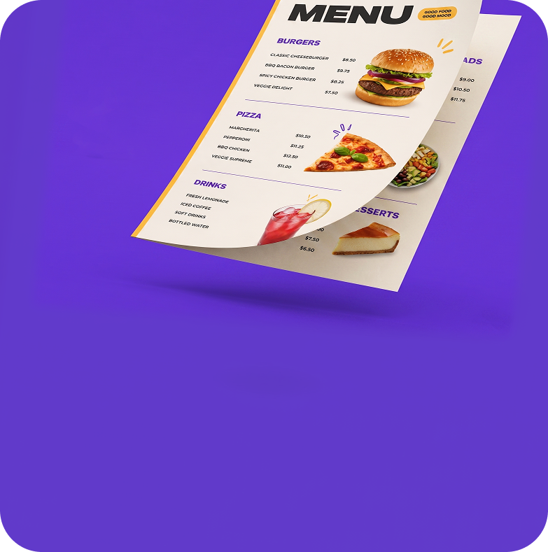 Menu & Price List Design